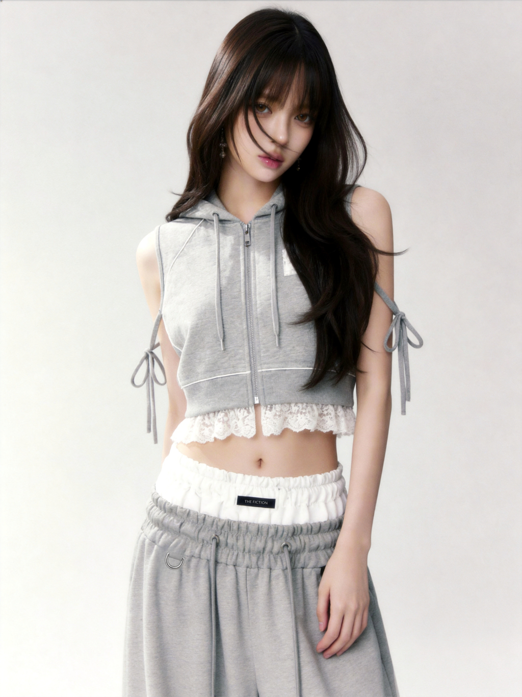 Lace Hem Sweat Pants