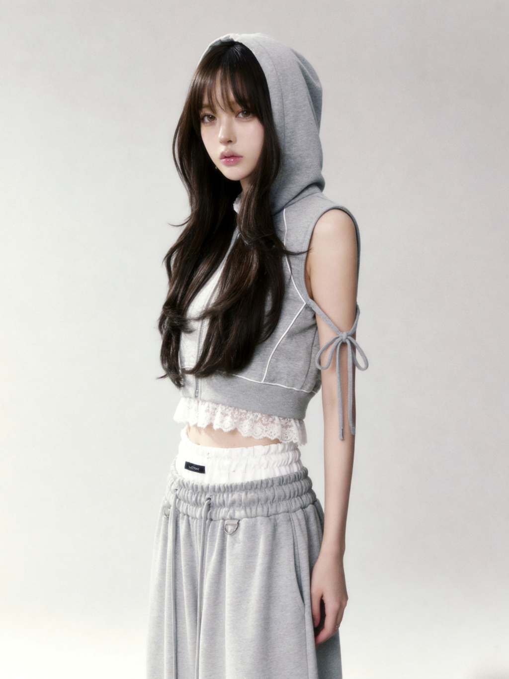 Lace Hem Sweat Pants