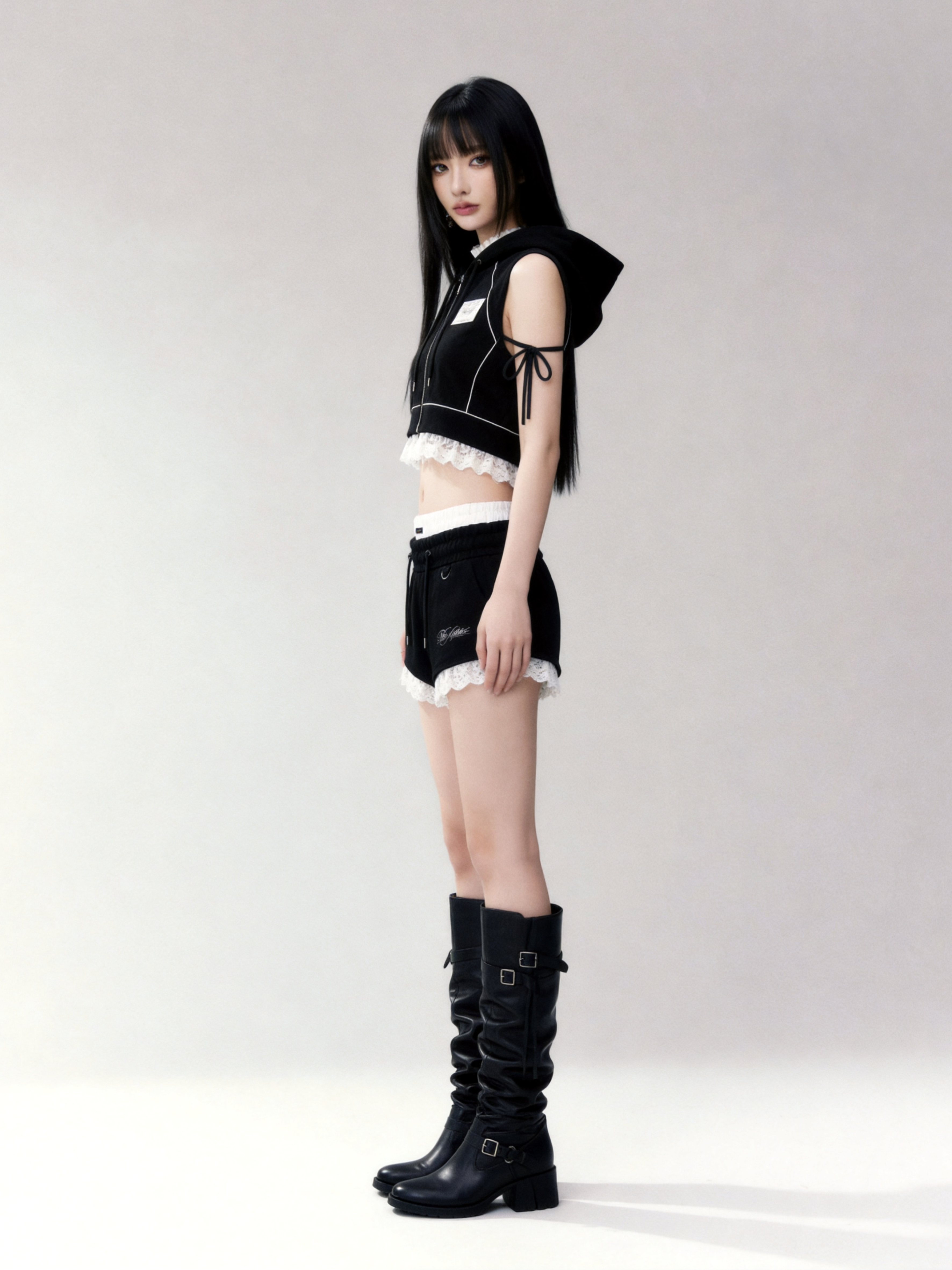 Layered Lace Short Pants