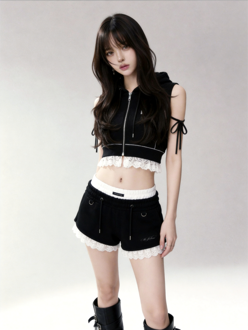 Layered Lace Short Pants