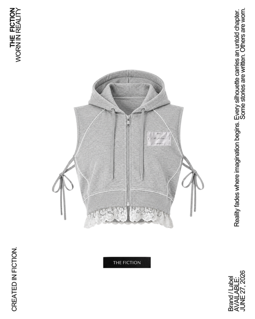 Lace Hem Zip Hoodie