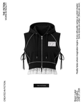 Lace Hem Zip Hoodie