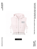 Lace Hem Zip Hoodie
