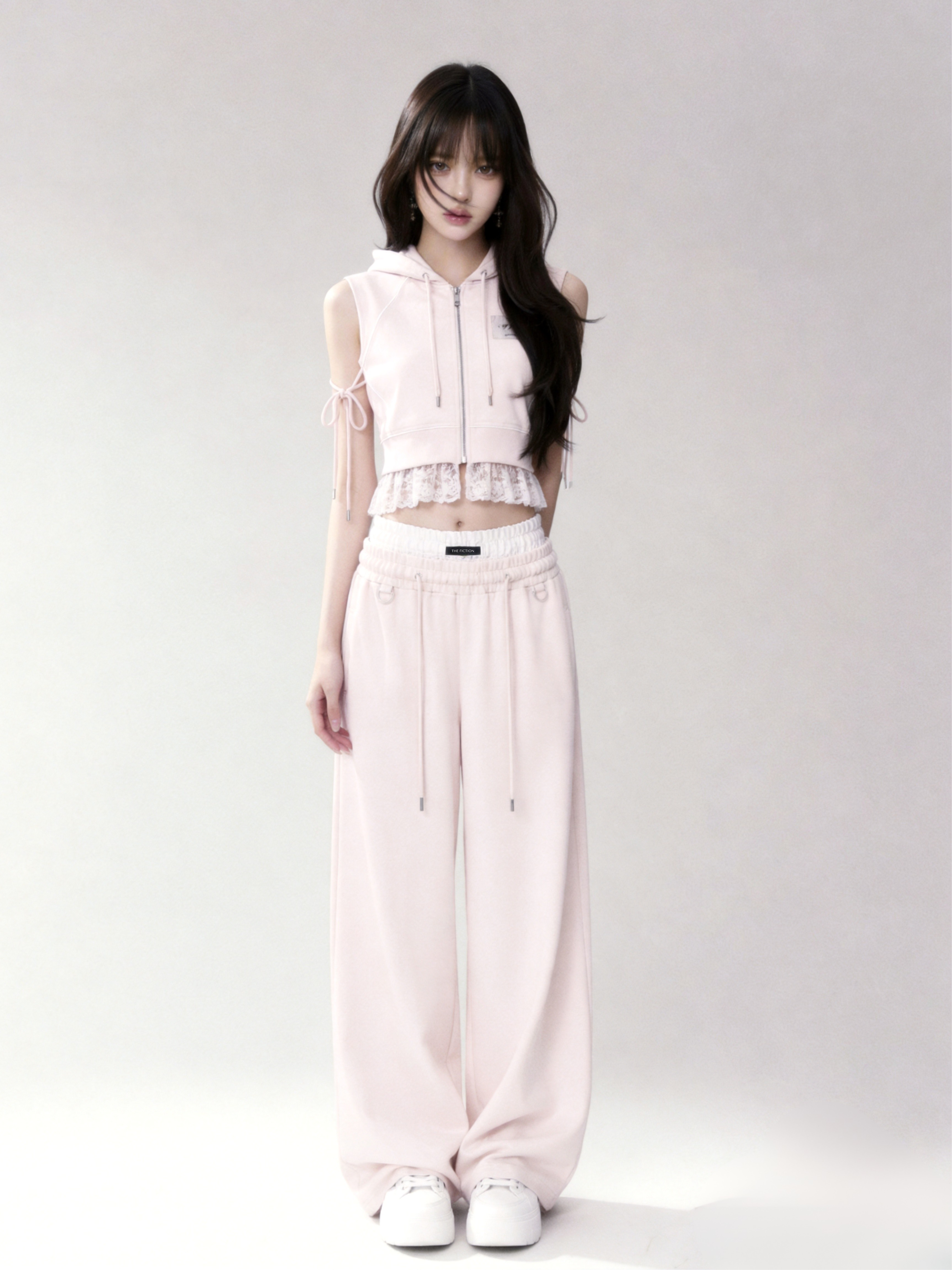 Lace Hem Sweat Pants