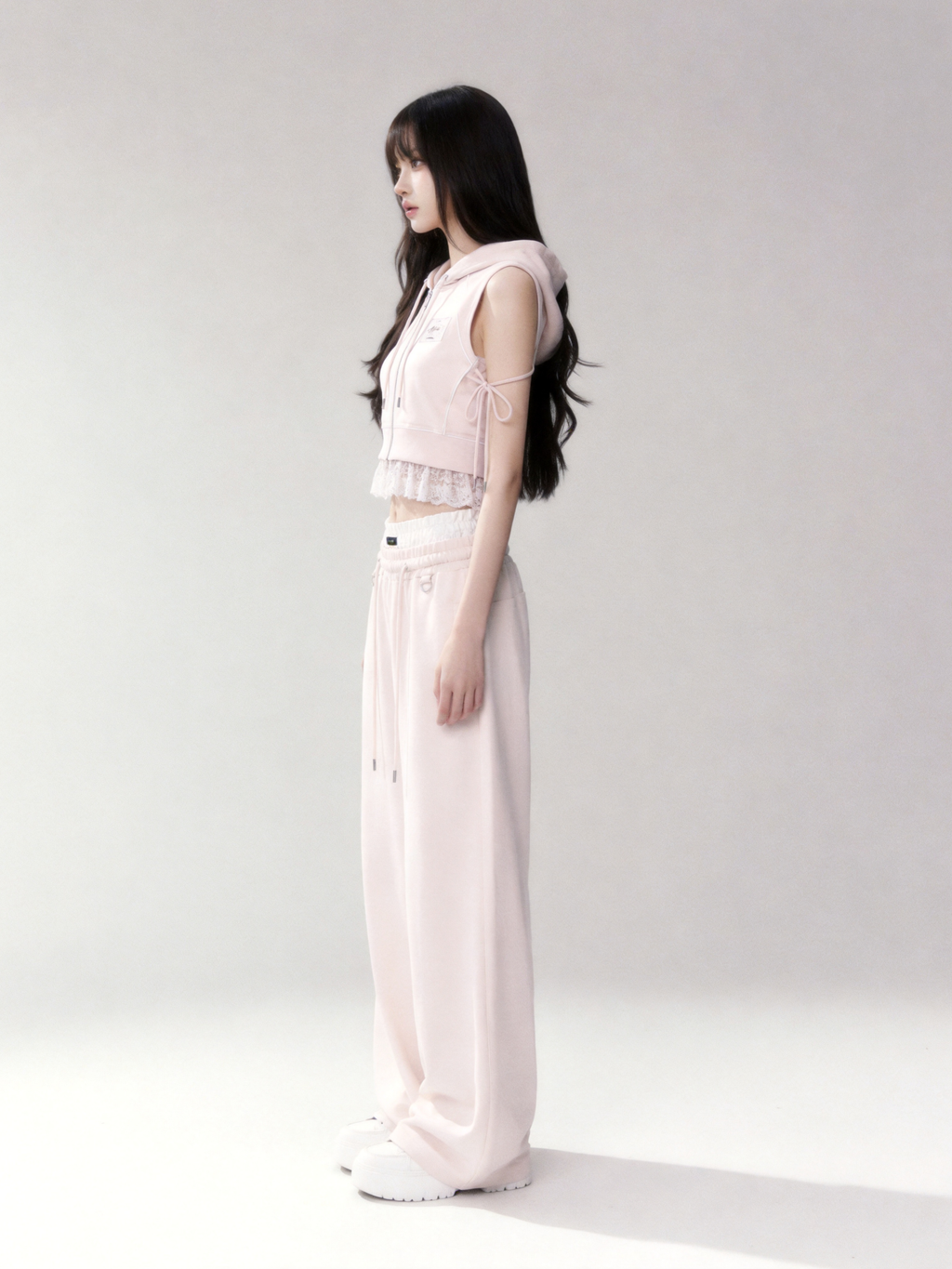 Lace Hem Sweat Pants