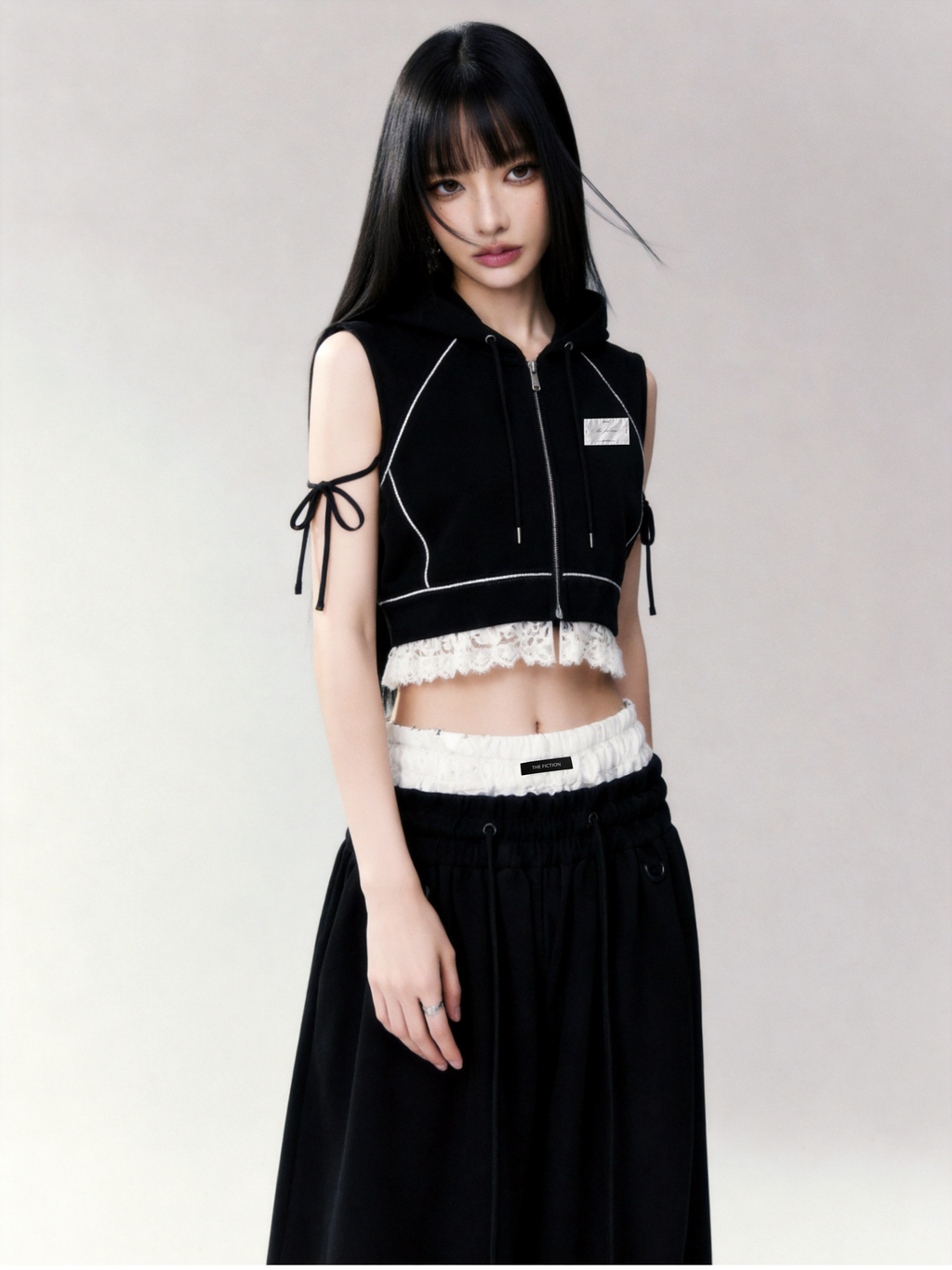 Lace Hem Sweat Pants